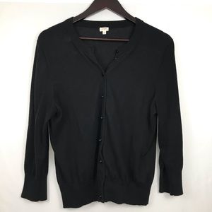 J.Crew cardigan sweater cotton black medium
